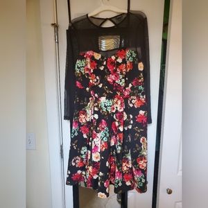 Torrid Mini Illusion Mesh Dress